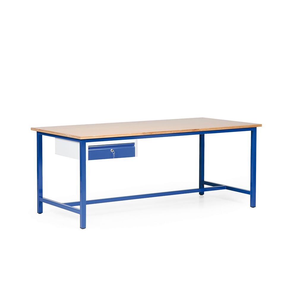 Taurotec Kombiwerkbank 2000 x 1000 mm mit 1 Schublade Tischplatte 25 mm mit Multiplex Hol Produktbild Taurotec Kombiwerkbank 2000 x 1000 mm mit 1 Schublade Tischplatte 25 mm mit Multiplex Hol