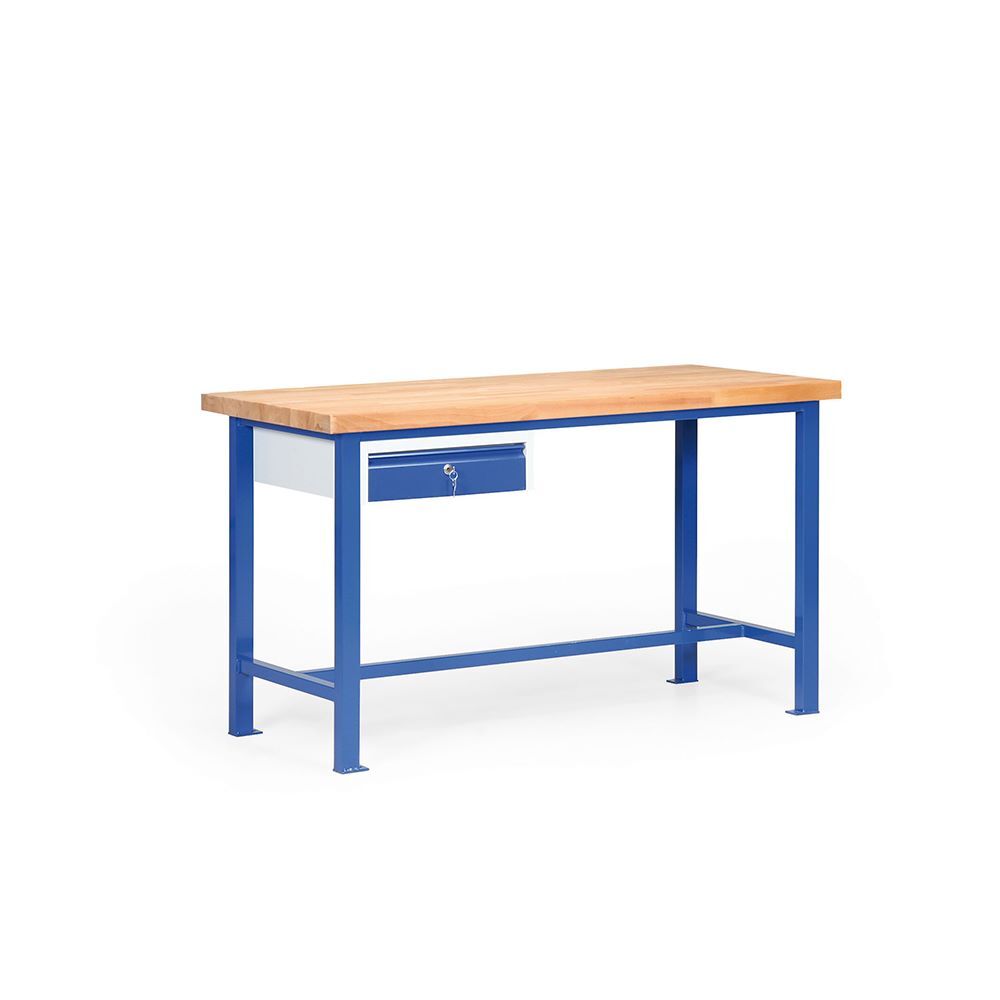 Taurotec Standard Werkbank mit Schublade Tischplatte 40 mm 1500 x 700 mm Produktbild Taurotec Standard Werkbank mit Schublade Tischplatte 40 mm 1500 x 700 mm