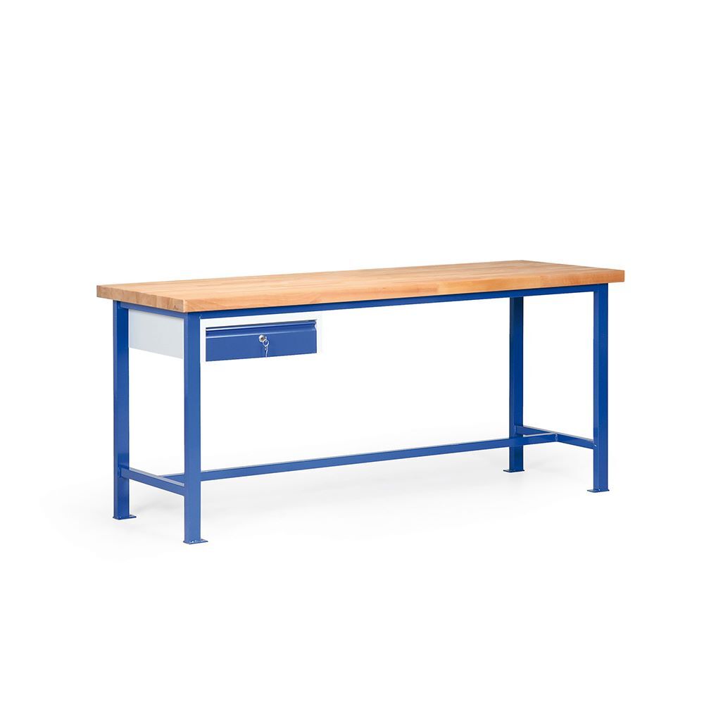 Taurotec Kombiwerkbank 2000 x 700 mm mit 1 Schublade Platte 40 mm Buchenleimholz Produktbild Taurotec Kombiwerkbank 2000 x 700 mm mit 1 Schublade Platte 40 mm Buchenleimholz