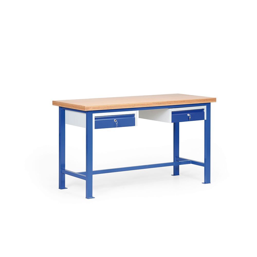 Taurotec Standard Werkbank 2 Schubladen und 50 mm Tischplatte Produktbild Taurotec Standard Werkbank 2 Schubladen und 50 mm Tischplatte