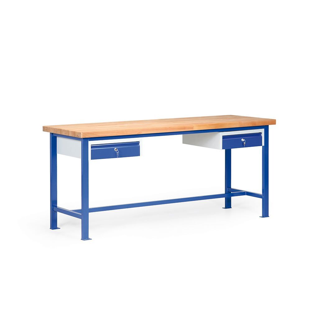 Taurotec Kombiwerkbank 2000 x 700 mm mit 2 Schubladen mit Buchenleimholz Platte Produktbild Taurotec Kombiwerkbank 2000 x 700 mm mit 2 Schubladen mit Buchenleimholz Platte