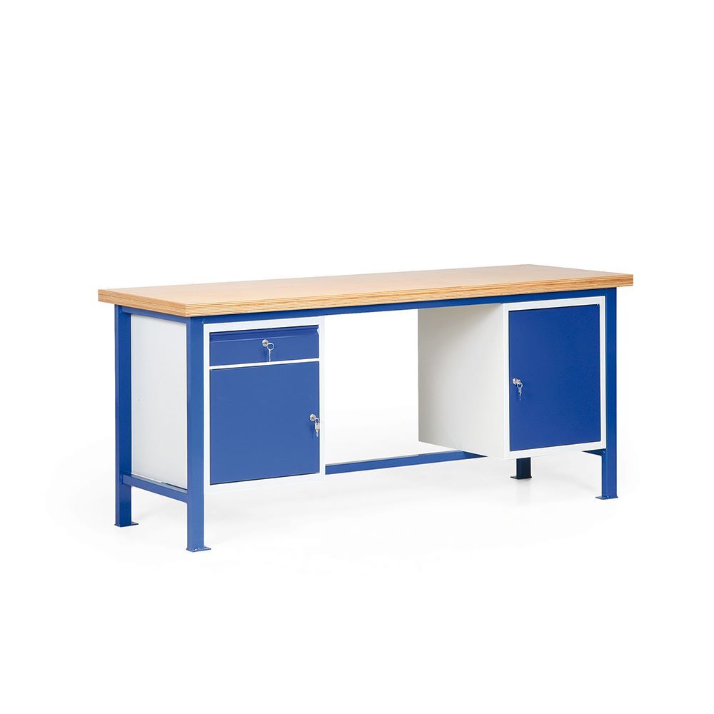 Taurotec Kombiwerkbank 2000 mm 1 Schrank mit Schublade mit Tür 1 Schrank mit 4 Schubladen Produktbild Taurotec Kombiwerkbank 2000 mm 1 Schrank mit Schublade mit Tür 1 Schrank mit 4 Schubladen