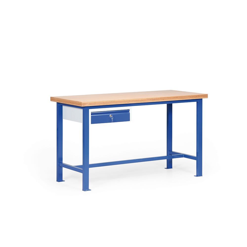 Taurotec Standard Werkbank mit Schublade Multiplexholz 1500 x 700 mm Produktbild Taurotec Standard Werkbank mit Schublade Multiplexholz 1500 x 700 mm