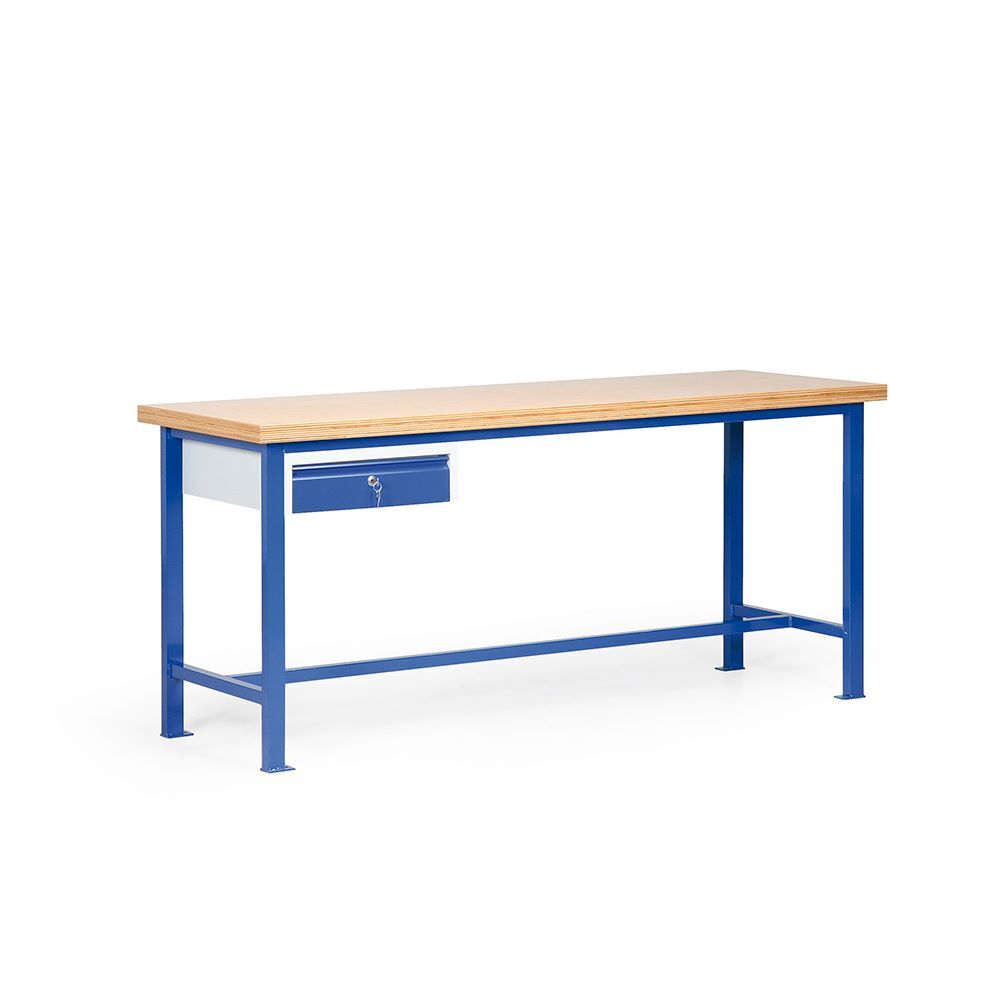 Taurotec Kombiwerkbank 2000 x 700 mm Multiplexholz Platte mit 1 Schublade Produktbild Taurotec Kombiwerkbank 2000 x 700 mm Multiplexholz Platte mit 1 Schublade