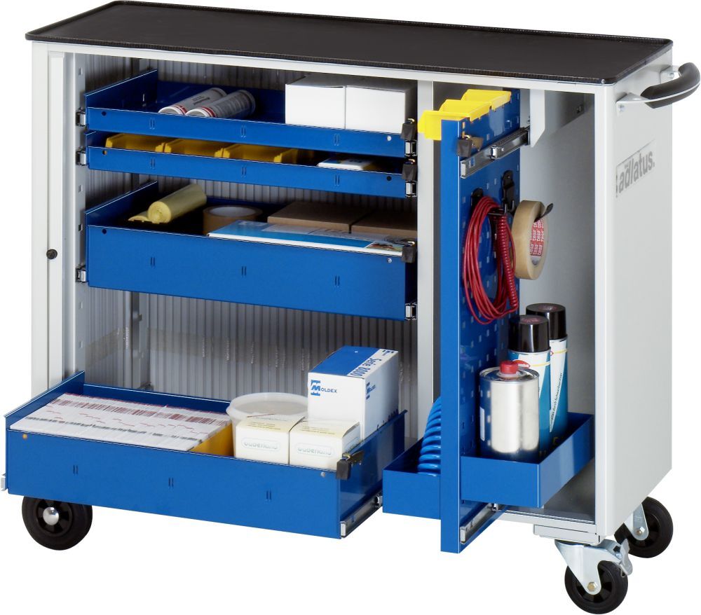 RAU Werkzeugwagen adlatus Modell 10010 mit Metallauflage Produktbild RAU Werkzeugwagen adlatus Modell 10010 mit Metallauflage