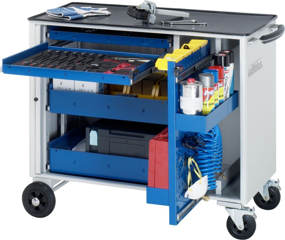 RAU Werkzeugwagen adlatus 1025 x 520 mm 2 Räder 2 Lenkrollen Produktbild RAU Werkzeugwagen adlatus 1025 x 520 mm 2 Räder 2 Lenkrollen