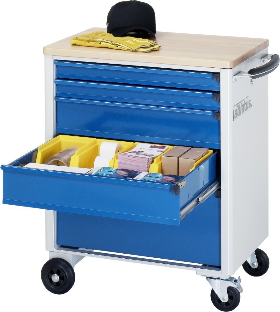 RAU Werkzeugwagen adlatus 700 x 500 mm mit 5 Schubladen Produktbild RAU Werkzeugwagen adlatus 700 x 500 mm mit 5 Schubladen