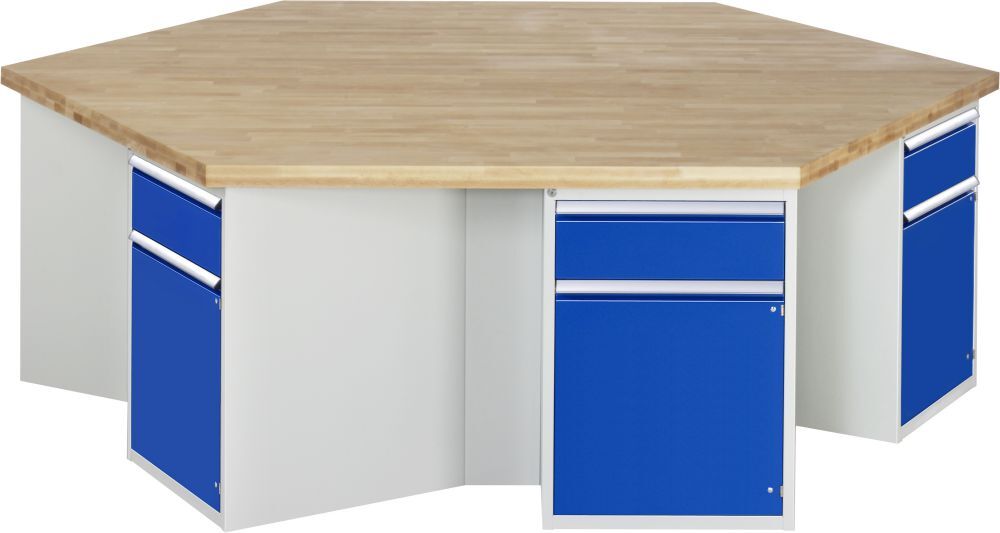 Rau Gruppenwerkbank 4000 Stärke 50 mm Buche-Massiv Modell 467 Breite 2700 mm Produktbild Rau Gruppenwerkbank 4000 Stärke 50 mm Buche-Massiv Modell 467 Breite 2700 mm