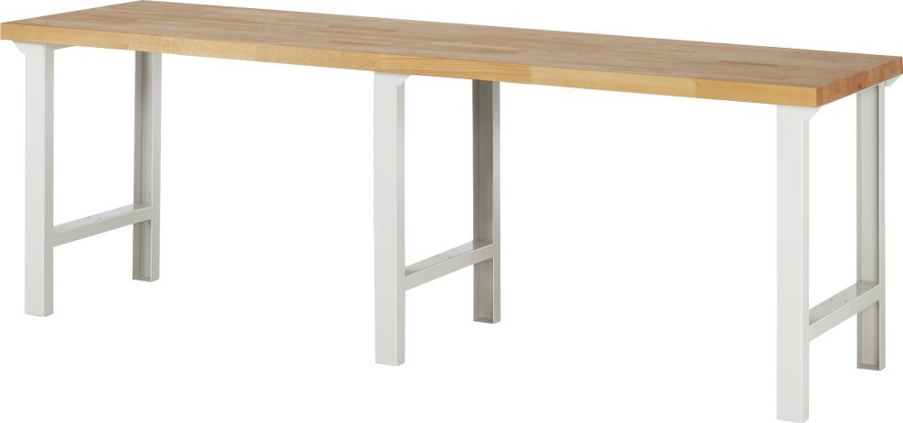 RAU Werkbank Modell 7000 B 2500 mm x T 700 mm x H 840 mm, Farbe Gestell RAL7035 Produktbild RAU Werkbank Modell 7000 B 2500 mm x T 700 mm x H 840 mm, Farbe Gestell RAL7035