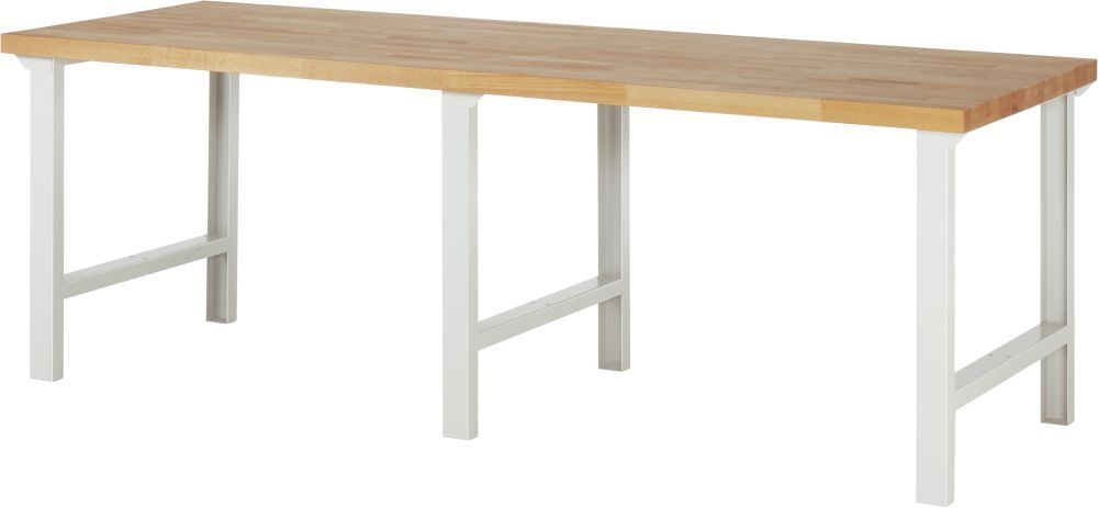 RAU Werkbank Modell 7000 B 2500 mm x T 900 mm x H 840 mm, Farbe Gestell RAL7035 Produktbild RAU Werkbank Modell 7000 B 2500 mm x T 900 mm x H 840 mm, Farbe Gestell RAL7035