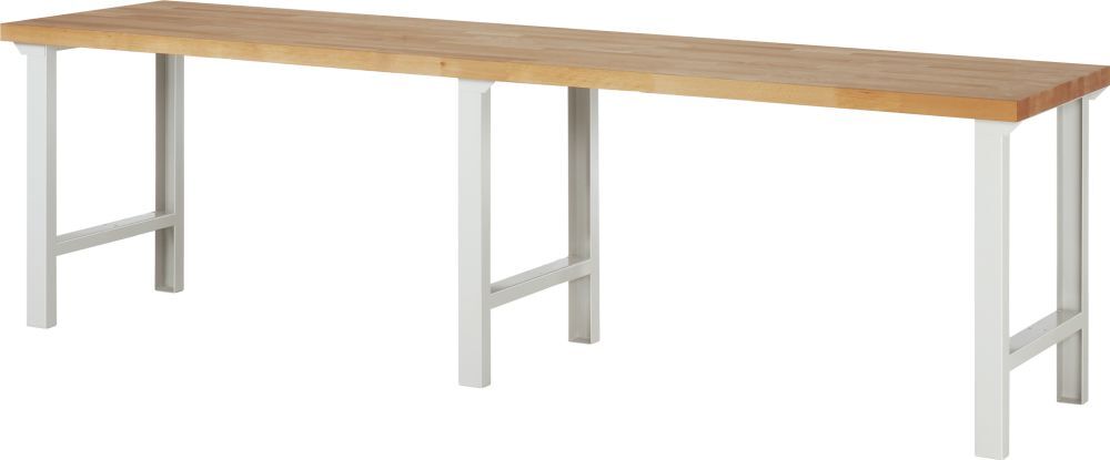 RAU Werkbank Modell 7000 B 3000 mm x T 700 mm x H 840 mm, Farbe Gestell RAL7035 Produktbild RAU Werkbank Modell 7000 B 3000 mm x T 700 mm x H 840 mm, Farbe Gestell RAL7035