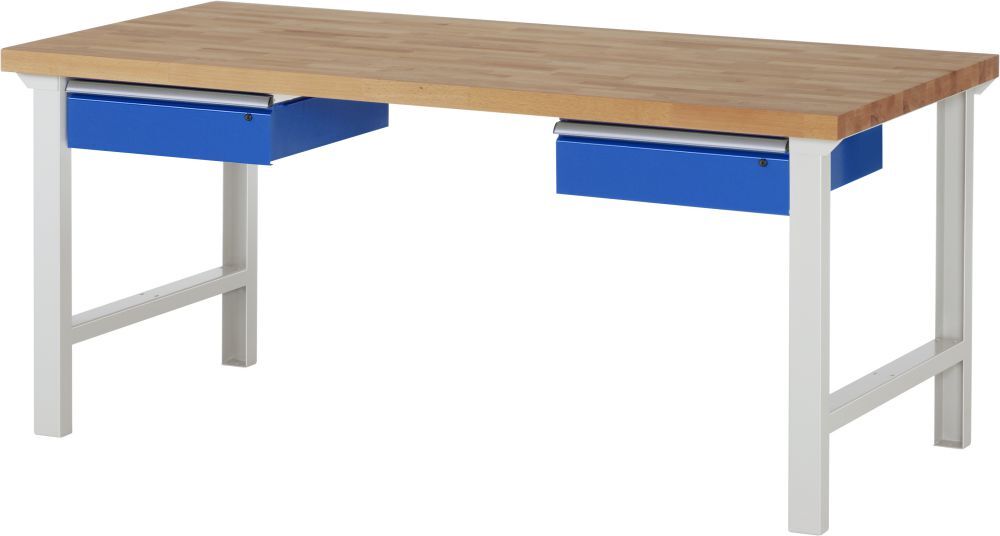 Rau Werkbank Modell 7002 Breite 2000 x Höhe 840 mm 2 Schubladen Produktbild Rau Werkbank Modell 7002 Breite 2000 x Höhe 840 mm 2 Schubladen