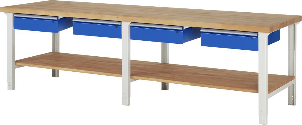 Rau Werkbank Serie 7000 Modell 7002-7 Breite 3000 mm Tiefe 900 mm Produktbild Rau Werkbank Serie 7000 Modell 7002-7 Breite 3000 mm Tiefe 900 mm