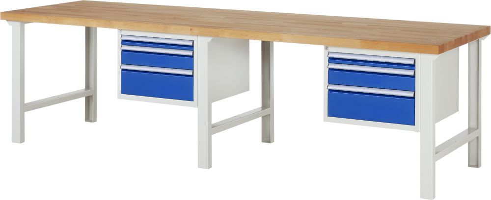 Rau Werkbank Serie 7000 - Modell 7126  B 3000 x T 840 x H 900 mm Produktbild Rau Werkbank Serie 7000 - Modell 7126  B 3000 x T 840 x H 900 mm