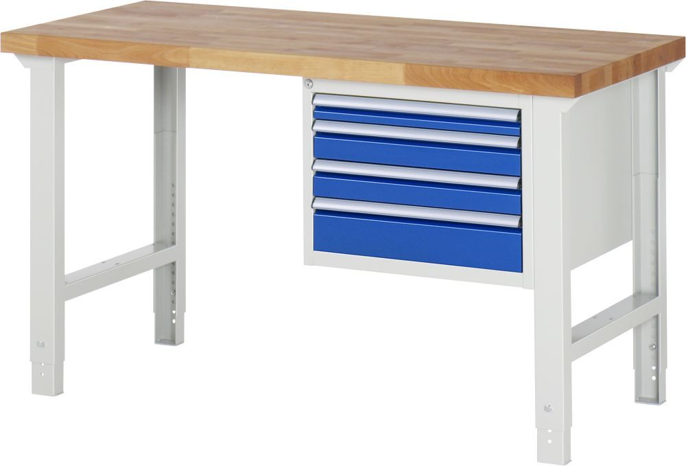 Rau Werkbank  B1500 x T700 x H790-1140 mm Serie 7000 Modell 7132 Produktbild Rau Werkbank  B1500 x T700 x H790-1140 mm Serie 7000 Modell 7132