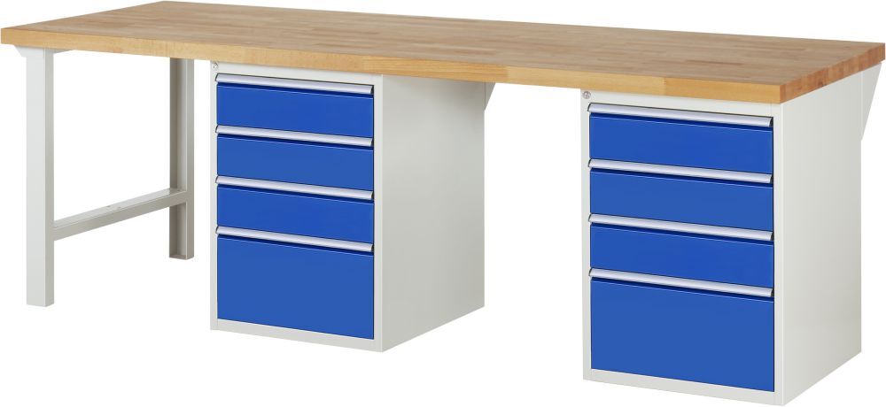 RAU Werkbank 7000 mit 2500 x 900 mm Modell 7510-8 Produktbild RAU Werkbank 7000 mit 2500 x 900 mm Modell 7510-8