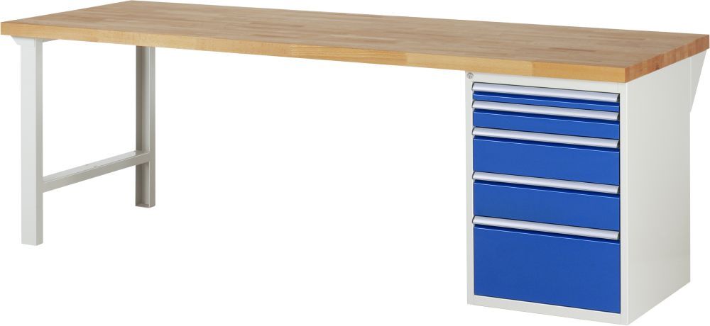 RAU Werkbank 7000 mit 2500 x 900 mm Modell 7511 Produktbild RAU Werkbank 7000 mit 2500 x 900 mm Modell 7511