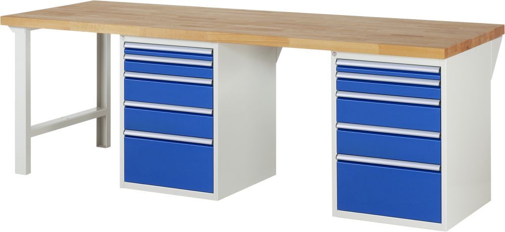 RAU Werkbank 7000 mit 2500 x 900 mm Modell 7511-8 Produktbild RAU Werkbank 7000 mit 2500 x 900 mm Modell 7511-8