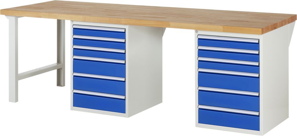 RAU Werkbank 7000 mit 2500 x 900 mm Modell 7515-8 Produktbild RAU Werkbank 7000 mit 2500 x 900 mm Modell 7515-8