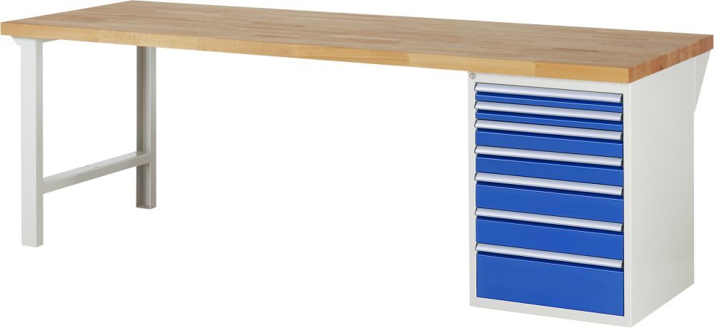 RAU Werkbank 7000 mit 2500 x 900 mm Modell 7517-1 Produktbild RAU Werkbank 7000 mit 2500 x 900 mm Modell 7517-1