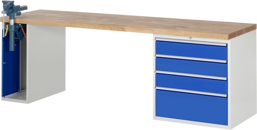 RAU Werkbank 7000 Modell 7610-2 2500 mm in der Breite Produktbild RAU Werkbank 7000 Modell 7610-2 2500 mm in der Breite
