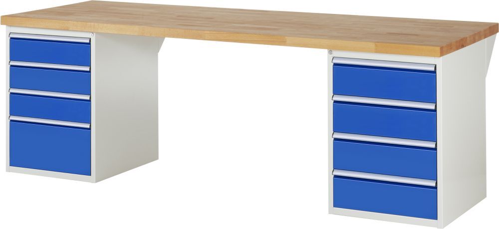 RAU Werkbank 7000 Modell 7820-3 2500 mm in der Breite Produktbild RAU Werkbank 7000 Modell 7820-3 2500 mm in der Breite