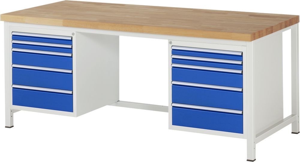 RAU Werkbank 8000 Modell 8184 Breite 2000 mm Produktbild RAU Werkbank 8000 Modell 8184 Breite 2000 mm