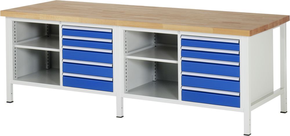 RAU Werkbank 8000 Modell 8464 mit 2500 x 900 mm Produktbild RAU Werkbank 8000 Modell 8464 mit 2500 x 900 mm