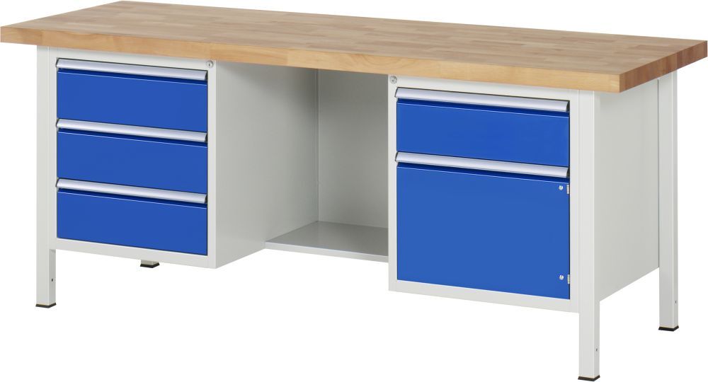 RAU Werkbank 8000 Modell 8552 Breite 2000 mm Stärke 40 mm Produktbild RAU Werkbank 8000 Modell 8552 Breite 2000 mm Stärke 40 mm