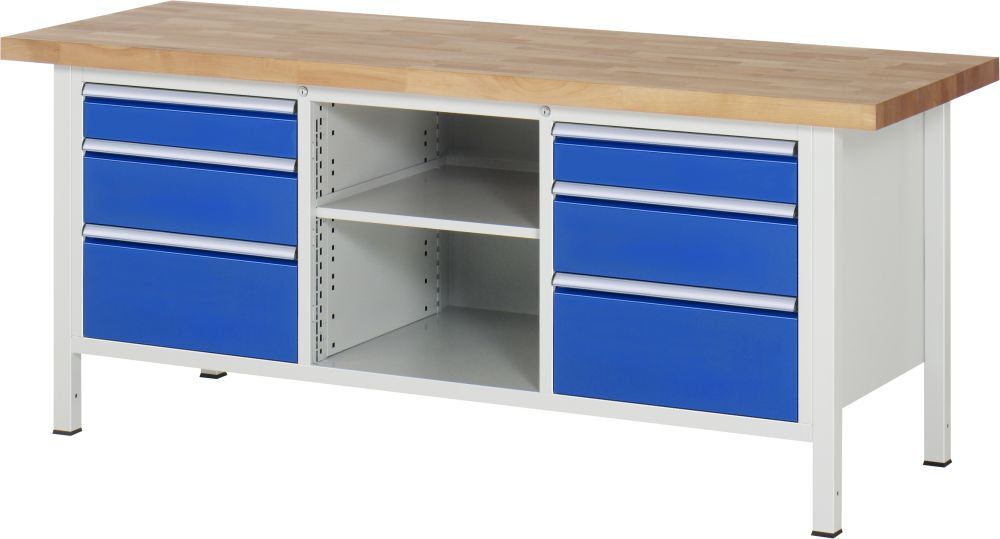 RAU Werkbank 8000 Modell 8564 mit den Maßen 2000 x 700 mm Produktbild RAU Werkbank 8000 Modell 8564 mit den Maßen 2000 x 700 mm