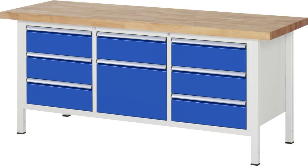 RAU Werkbank 8000 Modell 8571 Breite 2000 mm Stärke 40 mm Produktbild RAU Werkbank 8000 Modell 8571 Breite 2000 mm Stärke 40 mm