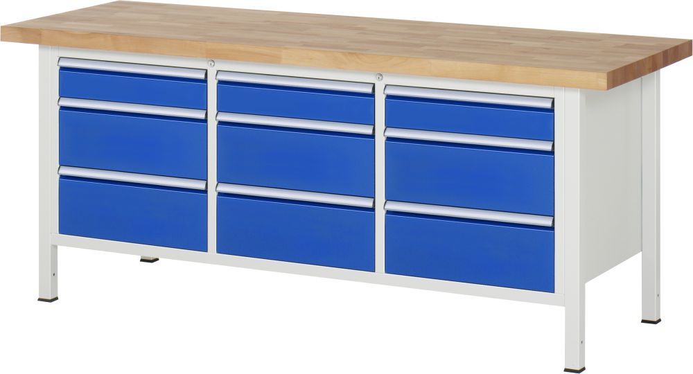 RAU Werkbank 8000 Modell 8573 2000 x 700 mm Stärke 40 mm Produktbild RAU Werkbank 8000 Modell 8573 2000 x 700 mm Stärke 40 mm