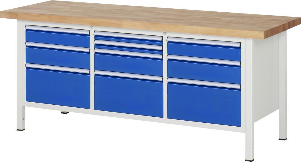 RAU Werkbank 8000 Modell 8576 Stärke 40 mm Breite 2000 mm Produktbild RAU Werkbank 8000 Modell 8576 Stärke 40 mm Breite 2000 mm