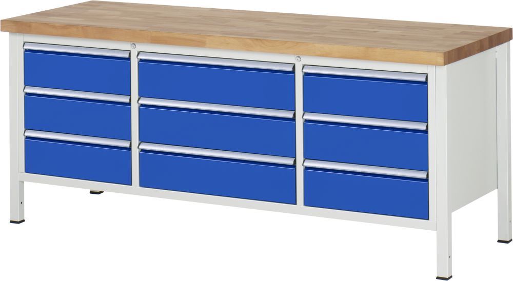 RAU Werkbank 8000 Modell 8754 Maße 2000 x 840 x 700 mm Produktbild RAU Werkbank 8000 Modell 8754 Maße 2000 x 840 x 700 mm