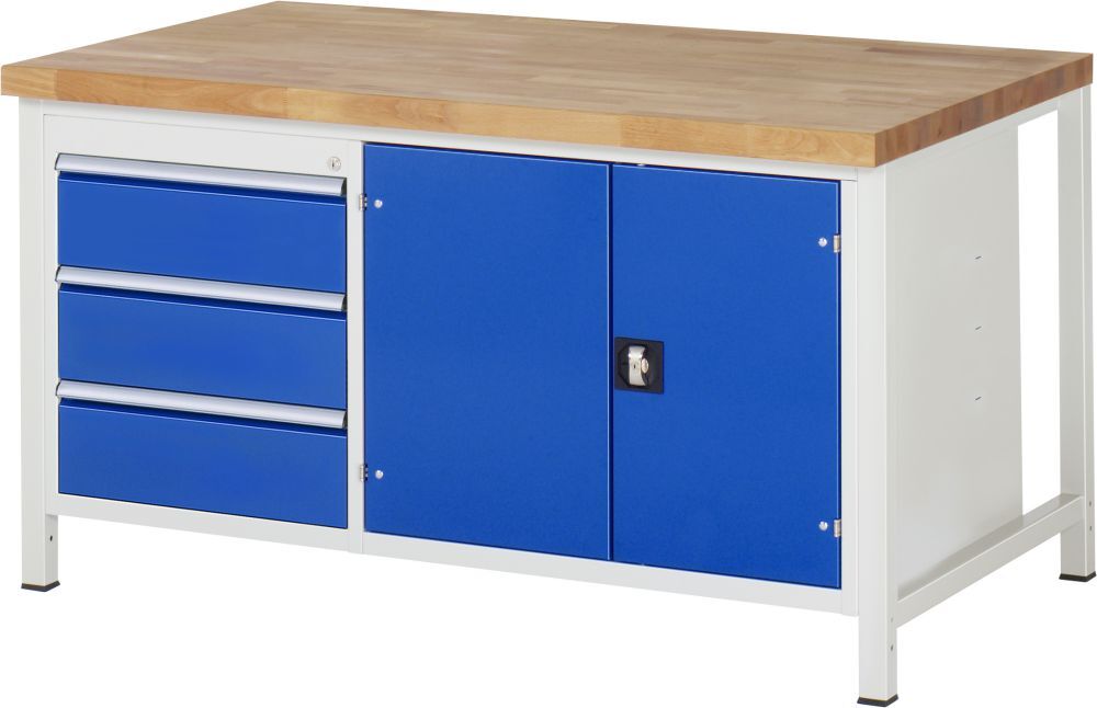 RAU Werkbank 8000 Modell 8904 1500 mm breit und Höhenverstellbar Produktbild RAU Werkbank 8000 Modell 8904 1500 mm breit und Höhenverstellbar