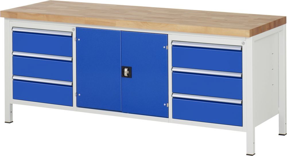 RAU Werkbank 8000 Modell 8907 Buche Massiv Platte 2000 mm Produktbild RAU Werkbank 8000 Modell 8907 Buche Massiv Platte 2000 mm