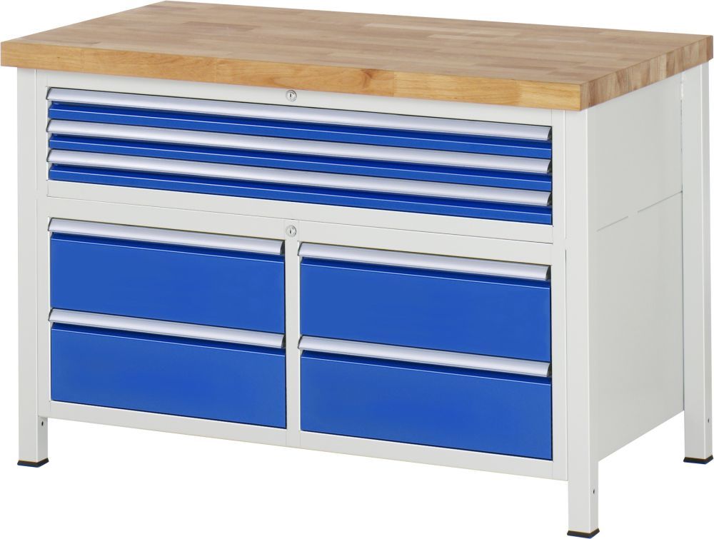 RAU Werkbank 8000 Modell 8924 in den Maßen 1250 x 840 x 700 mm Produktbild RAU Werkbank 8000 Modell 8924 in den Maßen 1250 x 840 x 700 mm