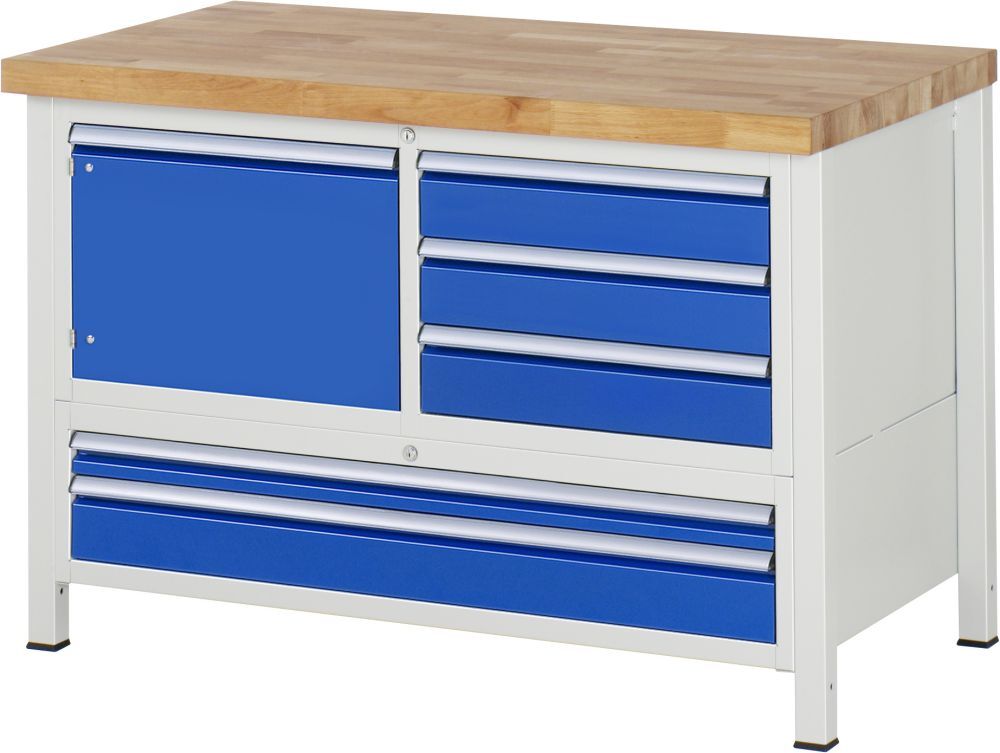 RAU Werkbank 8000 Modell 8932 1250 mm breit 900 mm tief Produktbild RAU Werkbank 8000 Modell 8932 1250 mm breit 900 mm tief