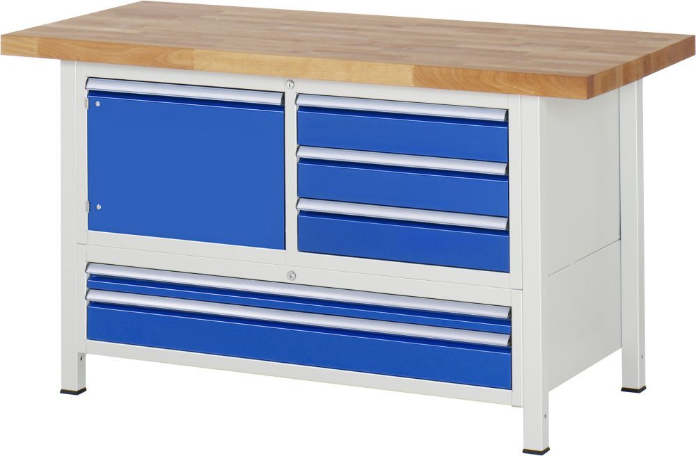 RAU Werkbank 8000 Modell 8932 1500 mm breit 840 bis 1040 mm hoch Produktbild RAU Werkbank 8000 Modell 8932 1500 mm breit 840 bis 1040 mm hoch
