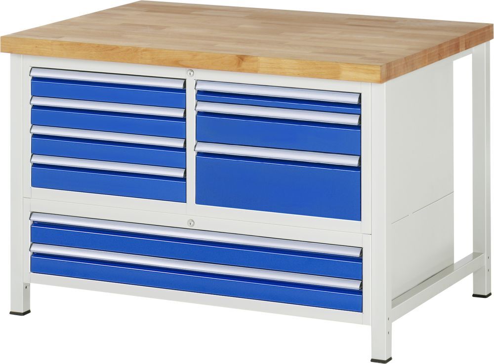 RAU Werkbank 8000 Modell 8933 Maß 1250 mm breit 900 mm tief Produktbild RAU Werkbank 8000 Modell 8933 Maß 1250 mm breit 900 mm tief