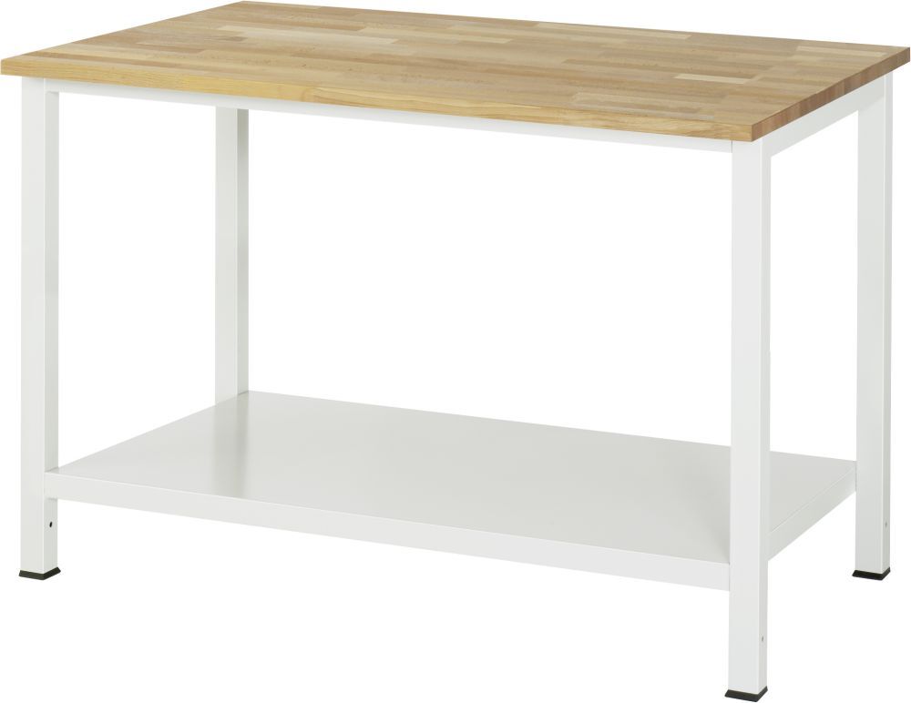 RAU Werktisch Serie 900 Buche Massiv Arbeitsplatte Breite 1250 mm Produktbild RAU Werktisch Serie 900 Buche Massiv Arbeitsplatte Breite 1250 mm
