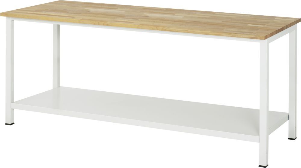 RAU Werktisch Serie 900 Buche Massiv Arbeitsplatte Breite 2000 mm Produktbild RAU Werktisch Serie 900 Buche Massiv Arbeitsplatte Breite 2000 mm
