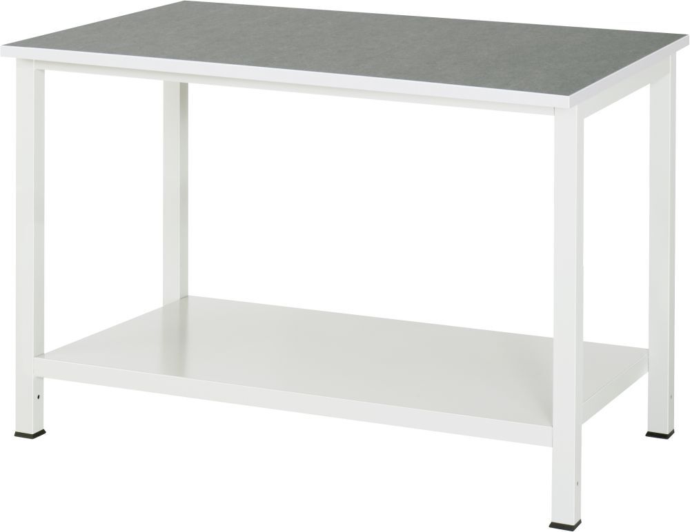 RAU Werktisch Serie 900 Arbeitsplatte mit Linoleumbelag Breite 1250 mm Produktbild RAU Werktisch Serie 900 Arbeitsplatte mit Linoleumbelag Breite 1250 mm