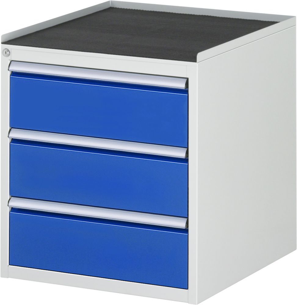 Rau Schubladenschrank Serie 7000 3 Schubladen Größe L RAL7035 RAL5010 Produktbild Rau Schubladenschrank Serie 7000 3 Schubladen Größe L RAL7035 RAL5010