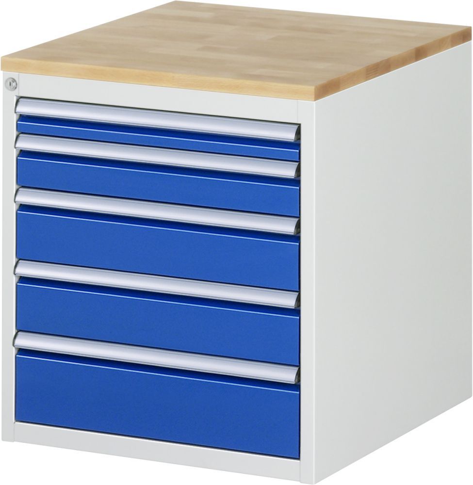 Rau Schubladenschrank Serie 7000 inclusive Buche Arbeitsplatte 5 Schubladen Produktbild Rau Schubladenschrank Serie 7000 inclusive Buche Arbeitsplatte 5 Schubladen