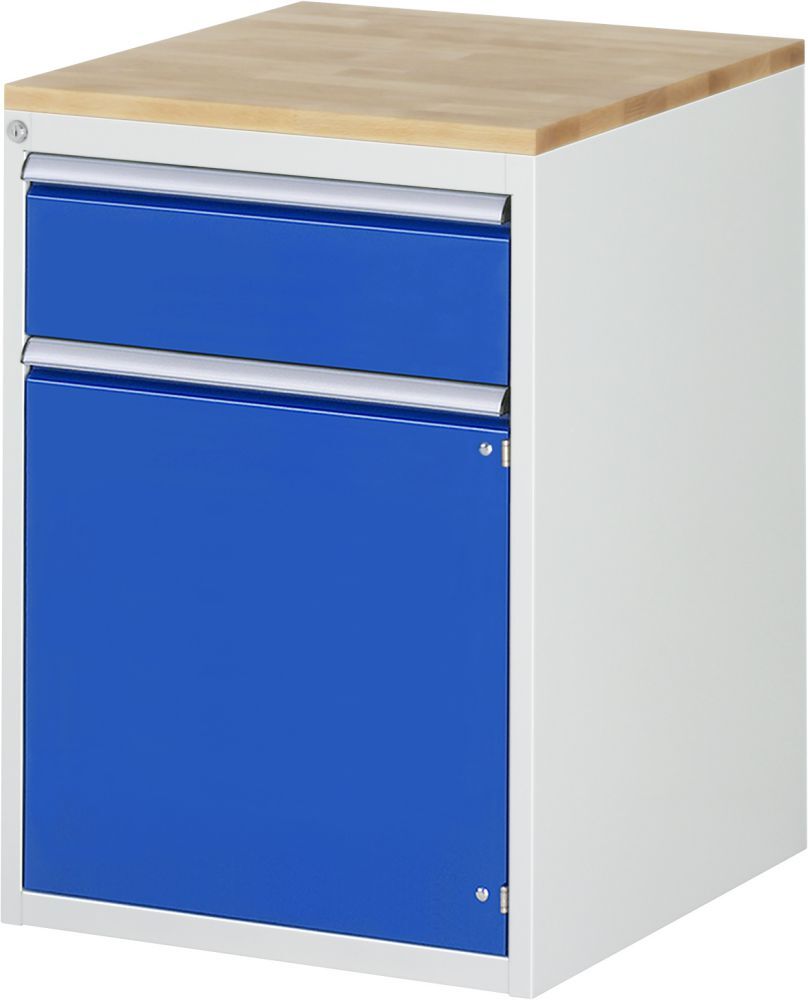 Rau Schubladenschrank Serie 7000 mit Zentralverschluss inclusive Buche Arbeitsplatte Produktbild Rau Schubladenschrank Serie 7000 mit Zentralverschluss inclusive Buche Arbeitsplatte