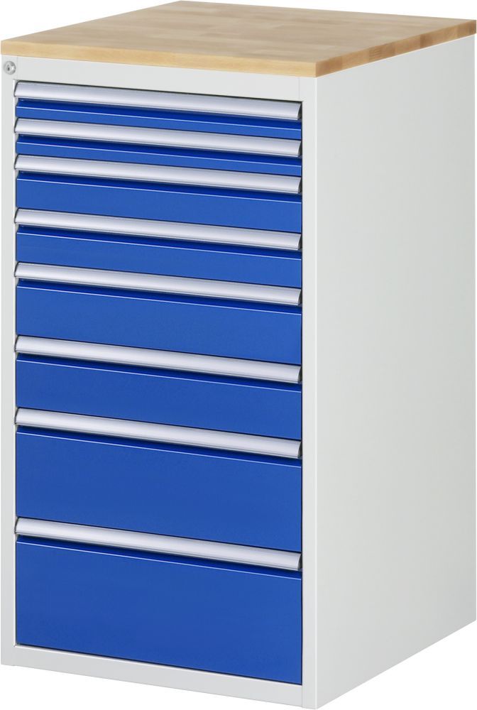Rau Schubladenschrank Serie 7000 inclusive Buche Arbeitsplatte mit Zentralverschluss Produktbild Rau Schubladenschrank Serie 7000 inclusive Buche Arbeitsplatte mit Zentralverschluss