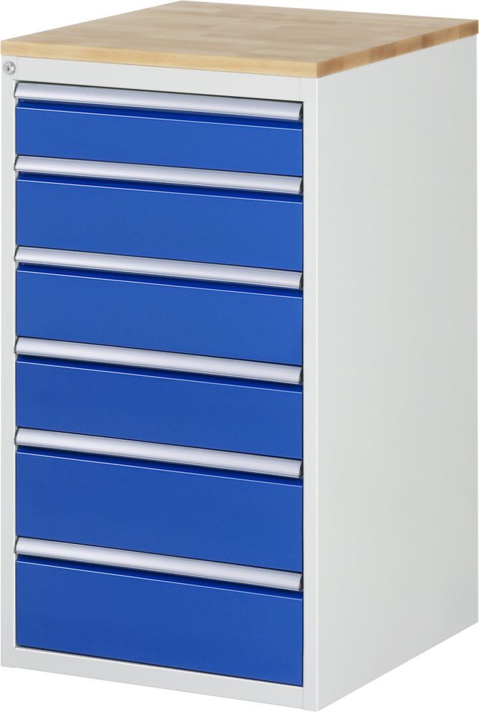 Rau Schubladenschrank Serie 7000 mit Zentralverschluss inclusive Platte Buche Produktbild Rau Schubladenschrank Serie 7000 mit Zentralverschluss inclusive Platte Buche