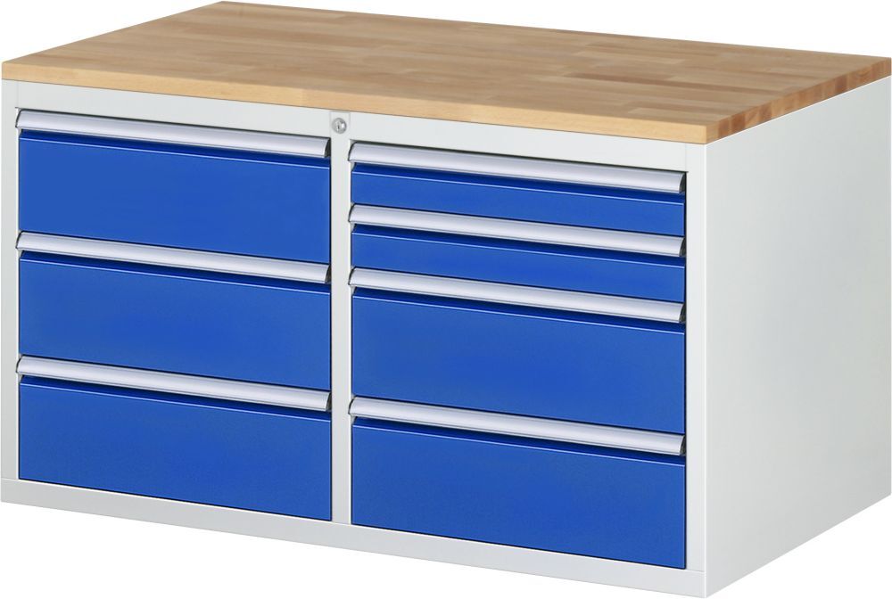 Rau Schubladenschrank Serie 7000 inclusive Buche Arbeitsplatte 7 Schubladen Produktbild Rau Schubladenschrank Serie 7000 inclusive Buche Arbeitsplatte 7 Schubladen