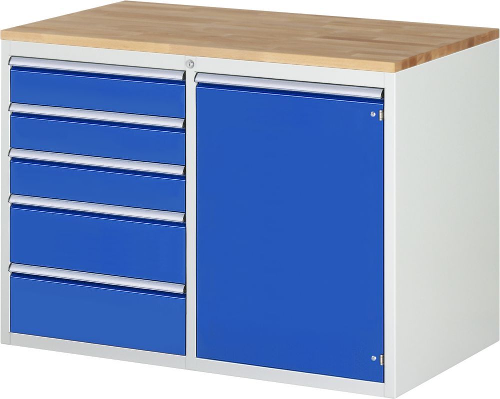 Rau Schubladenschrank Serie 7000 inclusive Arbeitsplatte 5 Schubladen 1 Flügeltür Produktbild Rau Schubladenschrank Serie 7000 inclusive Arbeitsplatte 5 Schubladen 1 Flügeltür